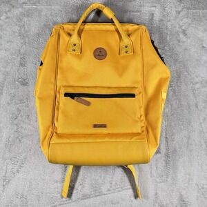Cabaia Adventurer Backpack Mustard Yellow Wide Opening Travel Work Bag